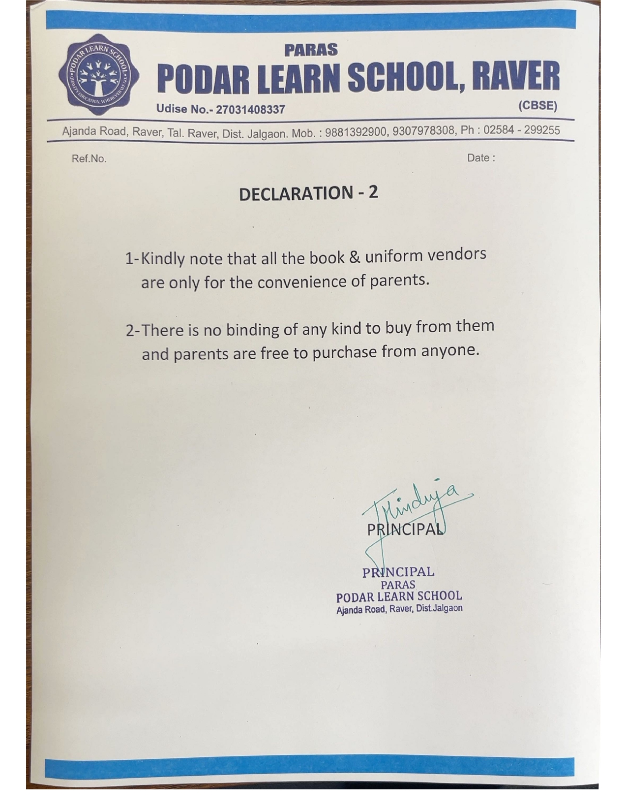 Podar Students